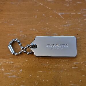 Coach Metallic Gold Keychain Hangtag